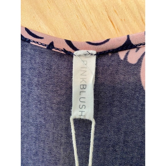 Pinkblush Maternity Navy & Pink Baroque Maxi Dress - Picture 4 of 4